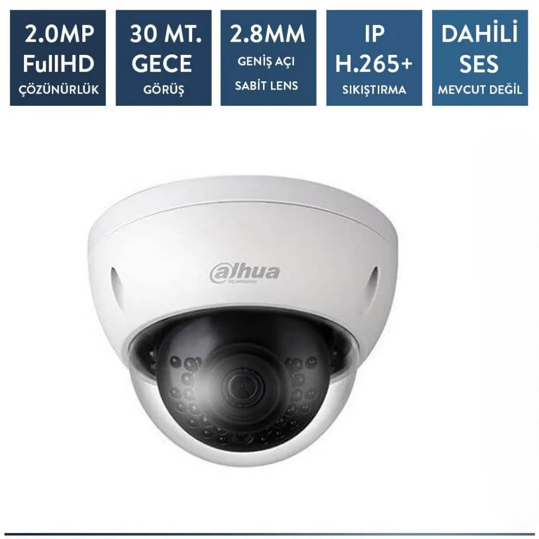 Dahua IPC-HDBW1230E-S-0280B-S4 2mp ip Dome Kamera