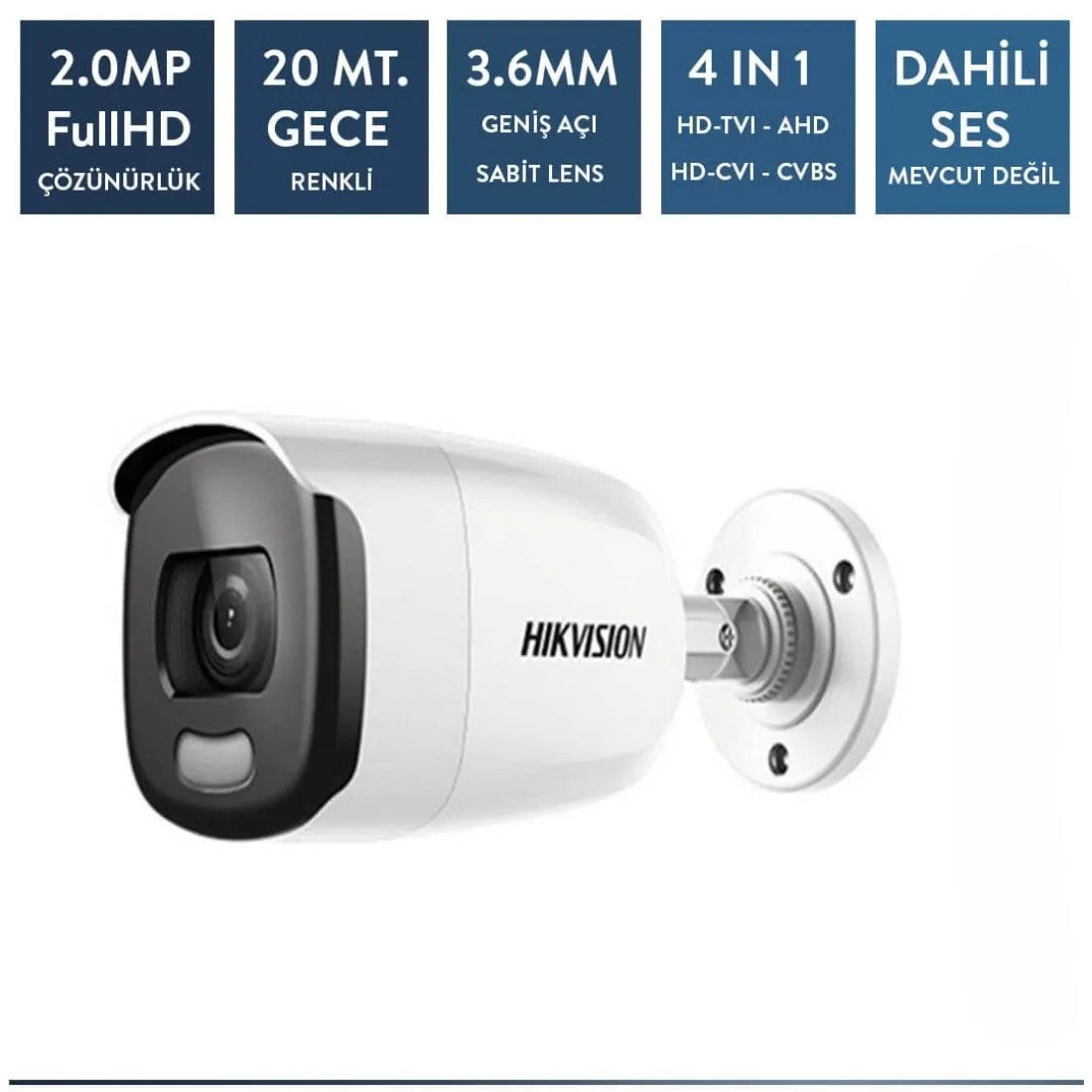 Hikvision DS-2CE10DFT-F Dış Ortam 2mp IR Bullet Kamera