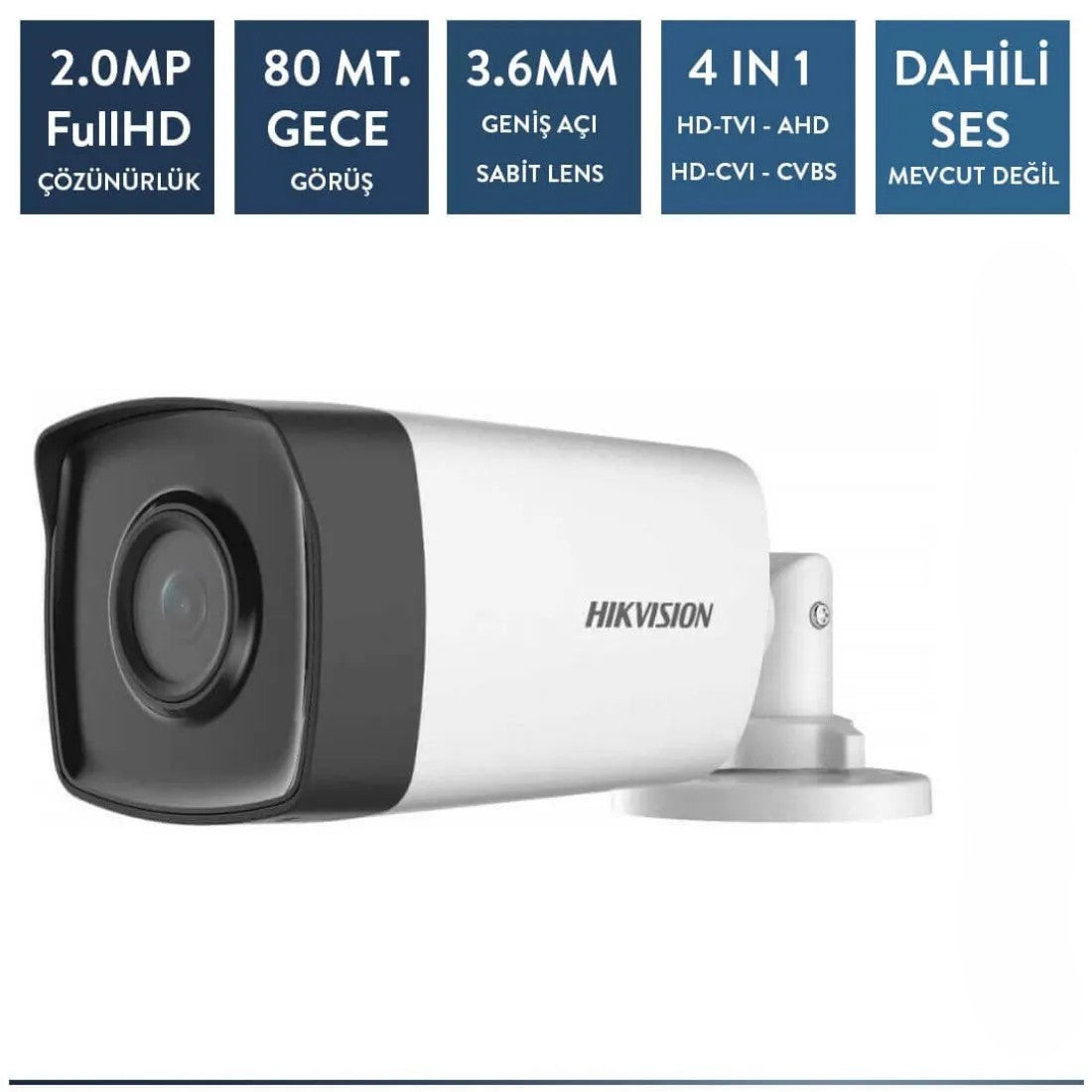 Hikvision DS-2CE17D0T-IT5F 2mp Analog IR Bullet Kamera