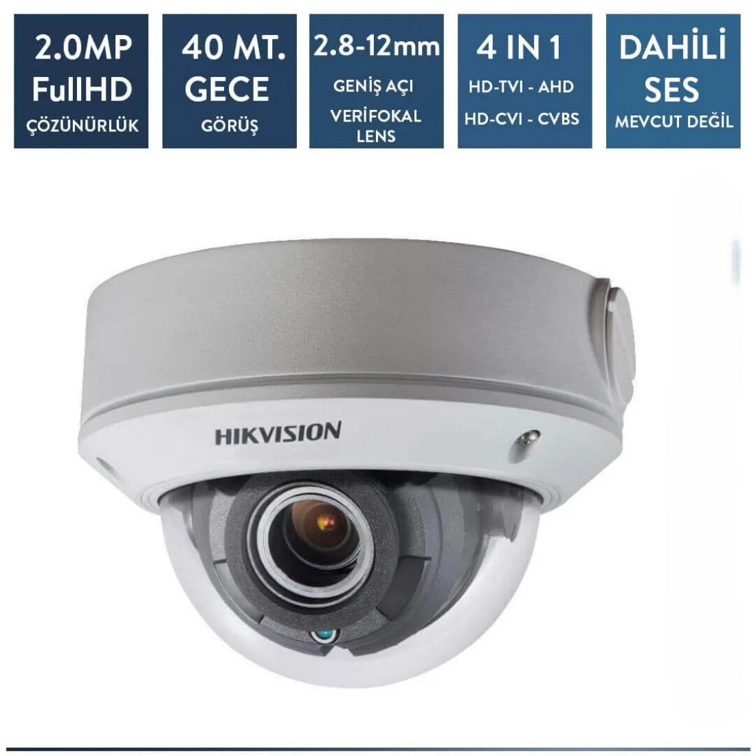 Hikvision DS-2CE5AD0T-VPIT3F 2mp Analog IR Dome Kamera