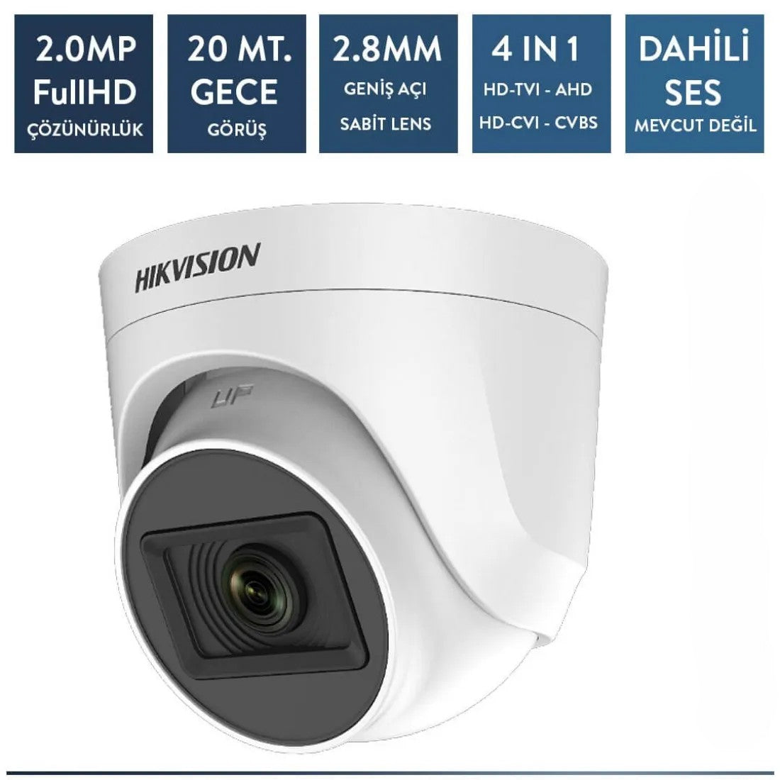 Hikvision DS-2CE76D0T-ITPF 2mp Analog IR Dome Kamera