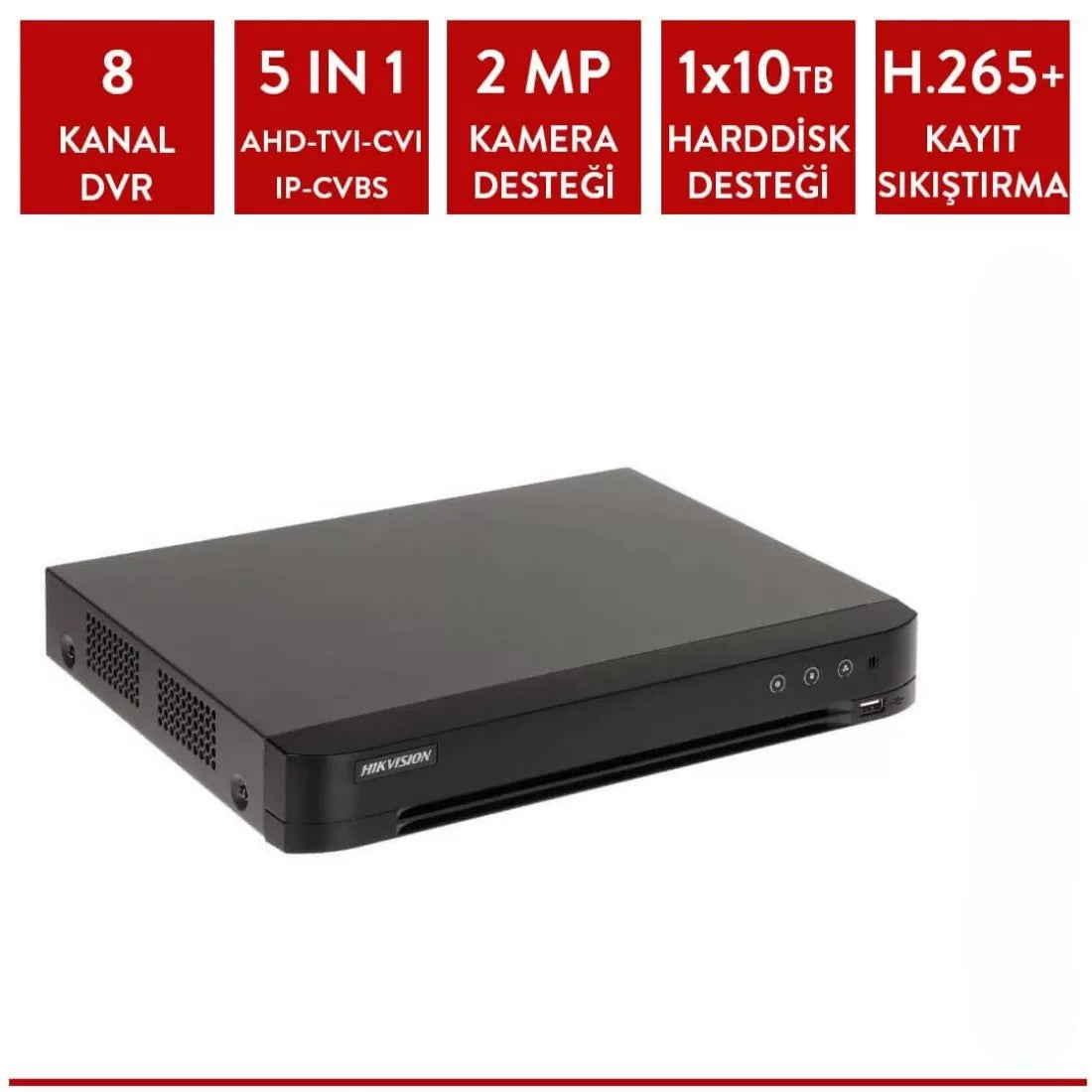 Hikvision DS-7208HQHI-M1/S 8 Kanal DVR Kayıt Cihazı