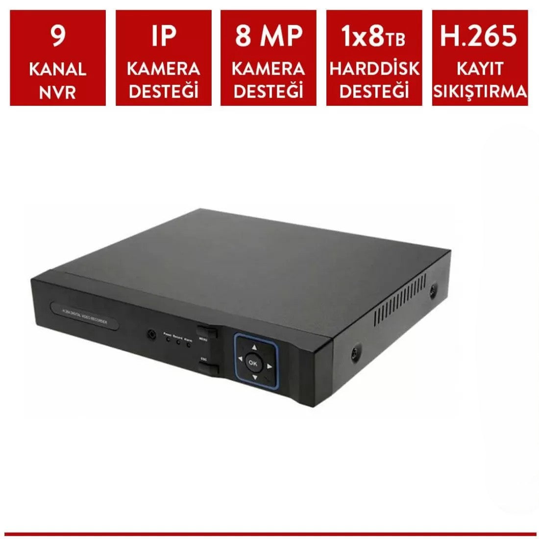 Techvision TC-891 9 Kanal 8mp Xmeye ip Kayıt Cihazı