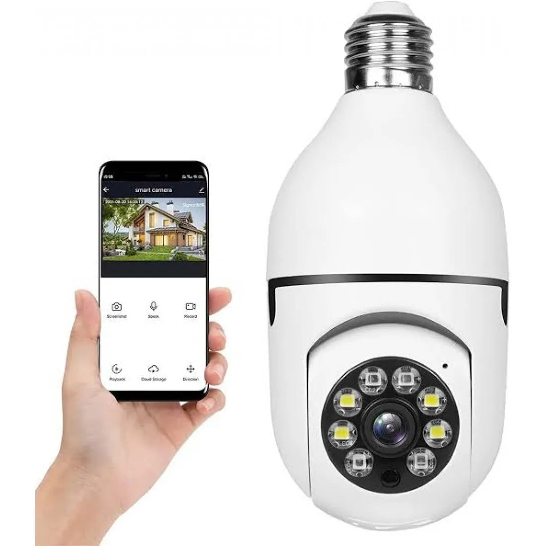 2mp Ampul 360 Derece Gece Görüşlü Wifi Kamera
