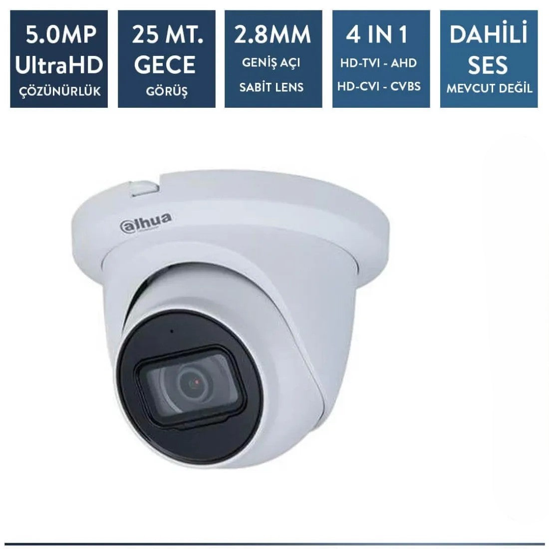 Dahua HAC-HDW1500TRQ-0280B 5mp Analog HD IR Dome Kamera