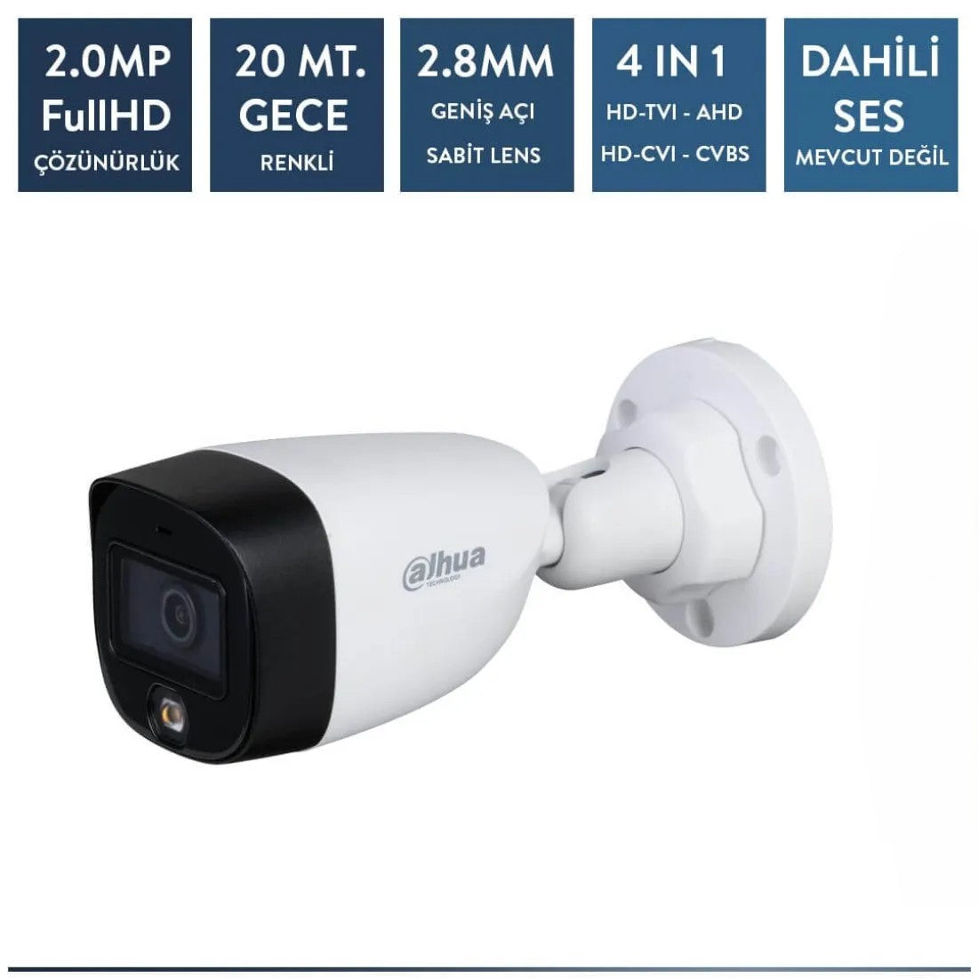 Dahua HAC-HFW1209C-LED-0360B-S2 2mp Full Color Hdcvı Bullet Kamera