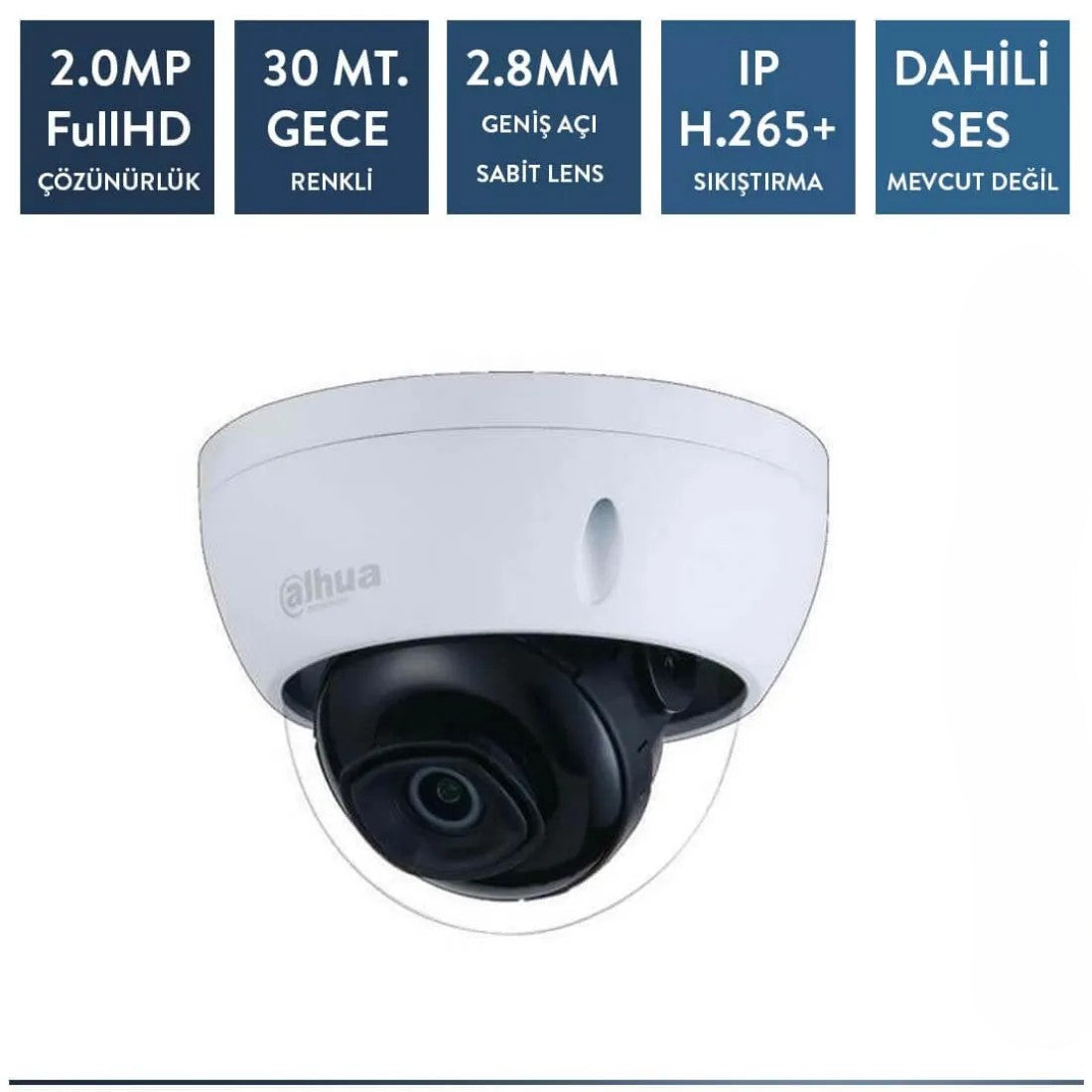 Dahua IPC-HDBW2231E-S-0280B-S2 2mp ip Dome Starlight Kamera