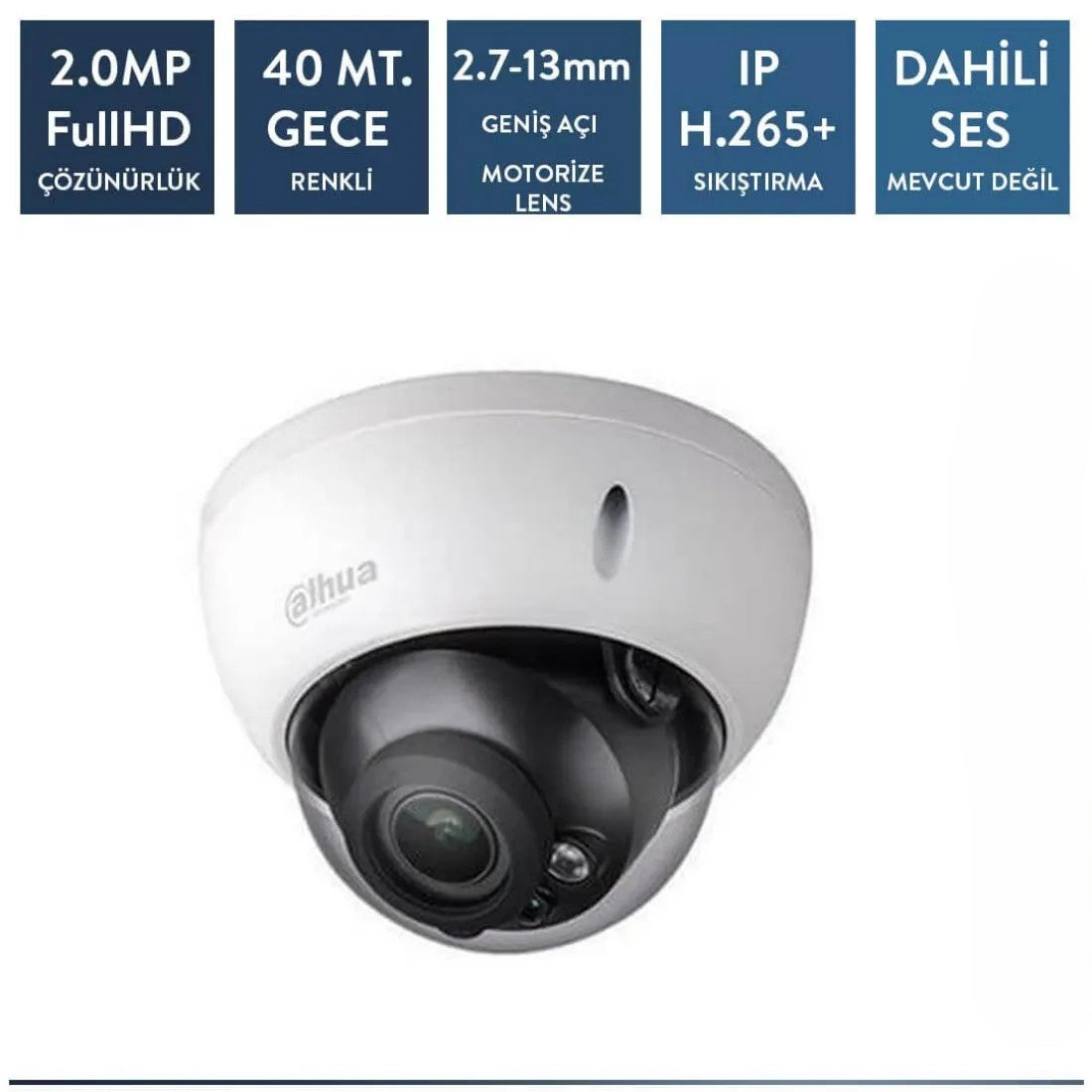 Dahua IPC-HDBW2231R-ZAS-27135-S2 2mp ip Dome Starlight Motorize Kamera