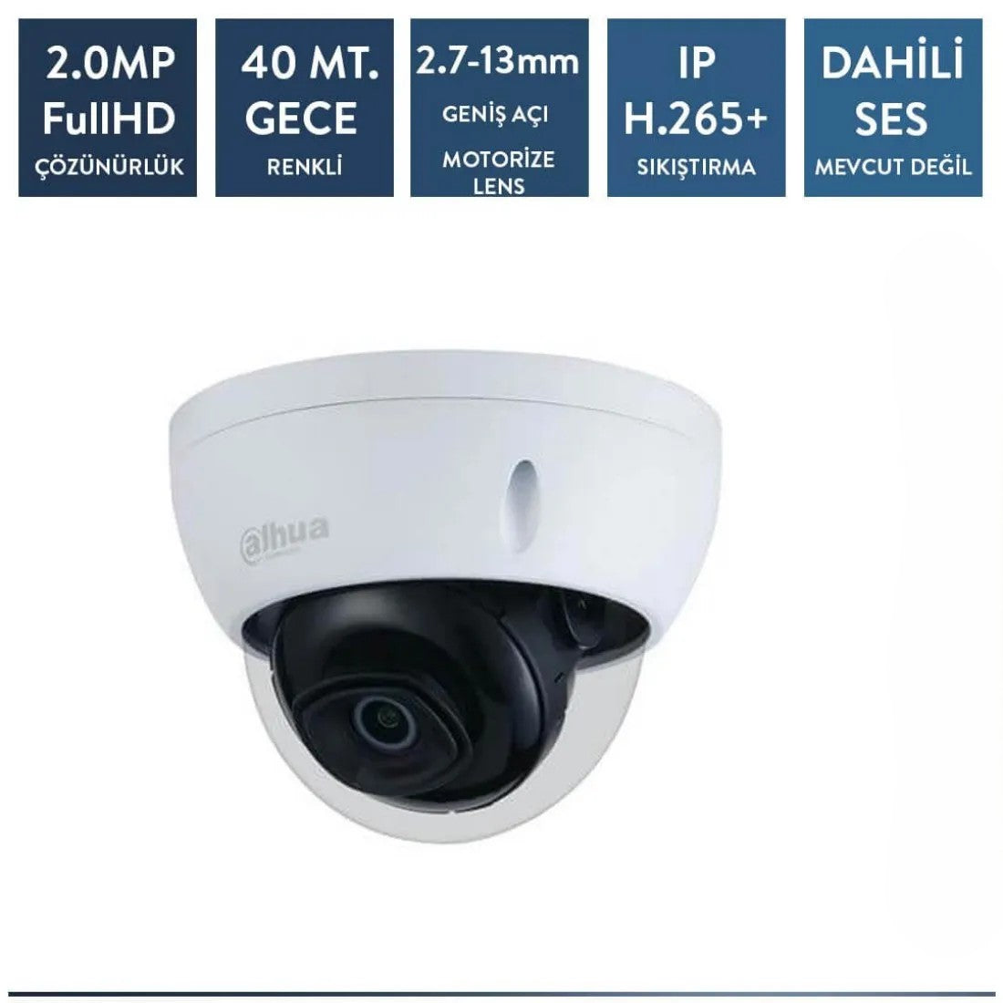 Dahua IPC-HDBW2231R-ZS-27135-S2 2mp ip Dome Starlight Motorize Kamera