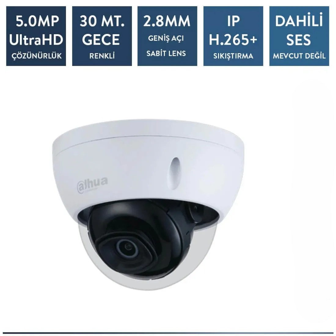 Dahua IPC-HDBW2531E-S-0280B-S2 5mp ip Dome Starlight Kamera