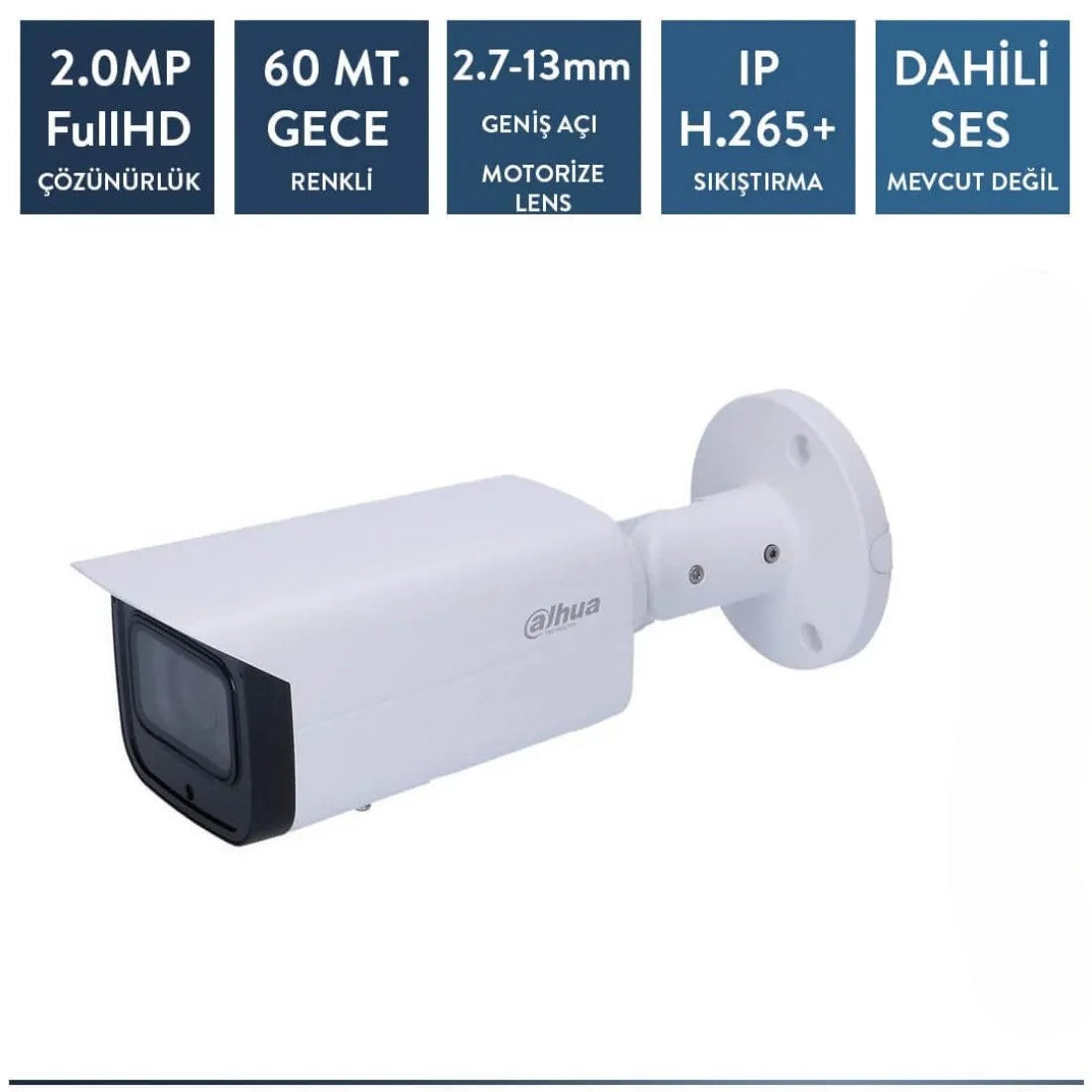 Dahua IPC-HFW2231T-ZAS-27135-S2 2mp ip Bullet Starlight Motorize Kamera