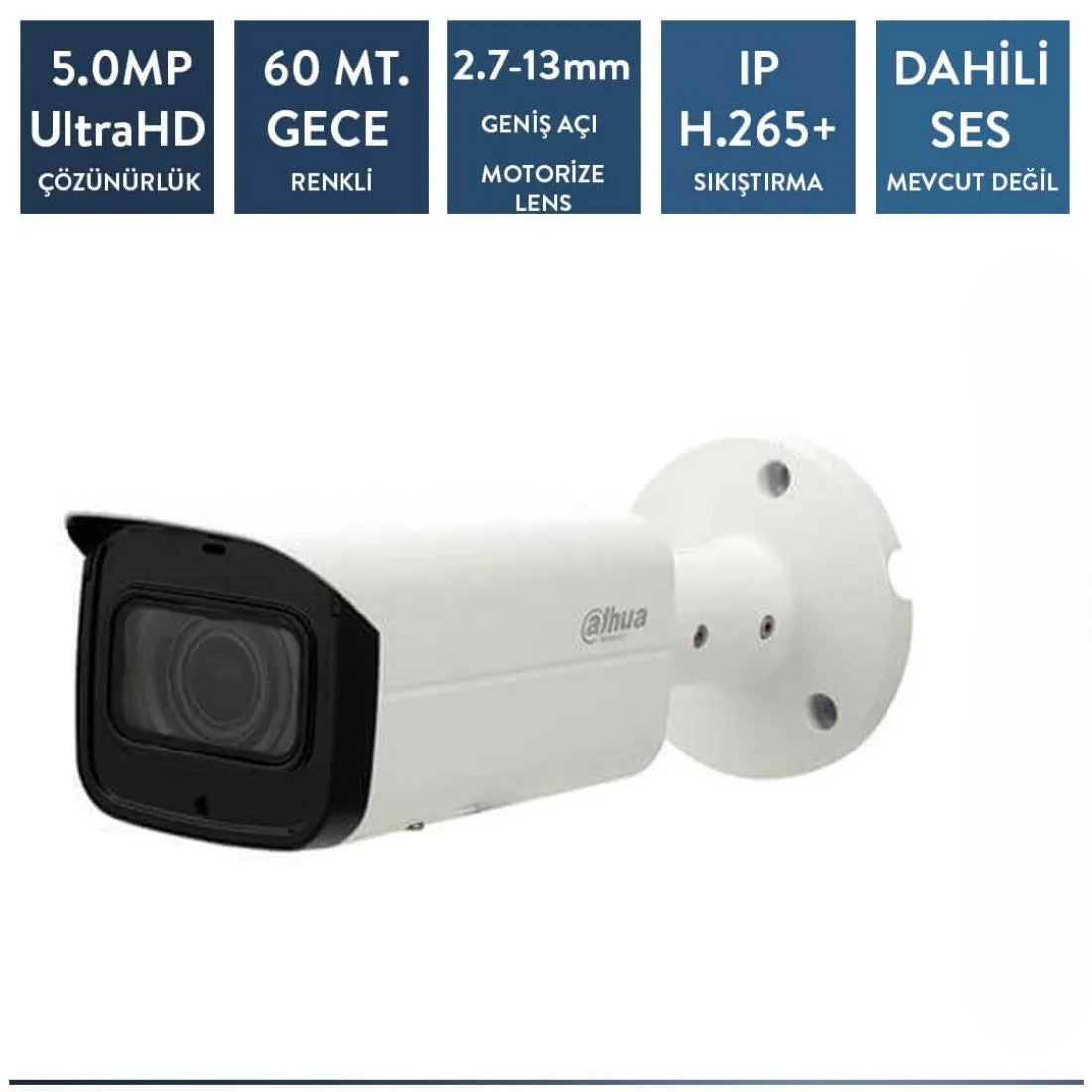 Dahua IPC-HFW2531T-ZS-27135-S2 5mp ip Bullet Starlight Motorize Kamera