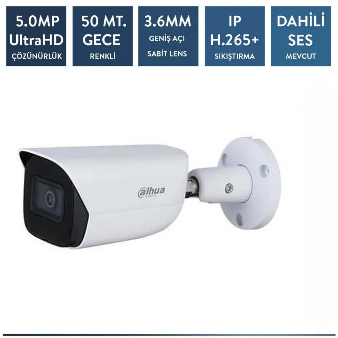 Dahua IPC-HFW3541E-AS-0360B 5mp ip Bullet Starlight Sesli Kamera
