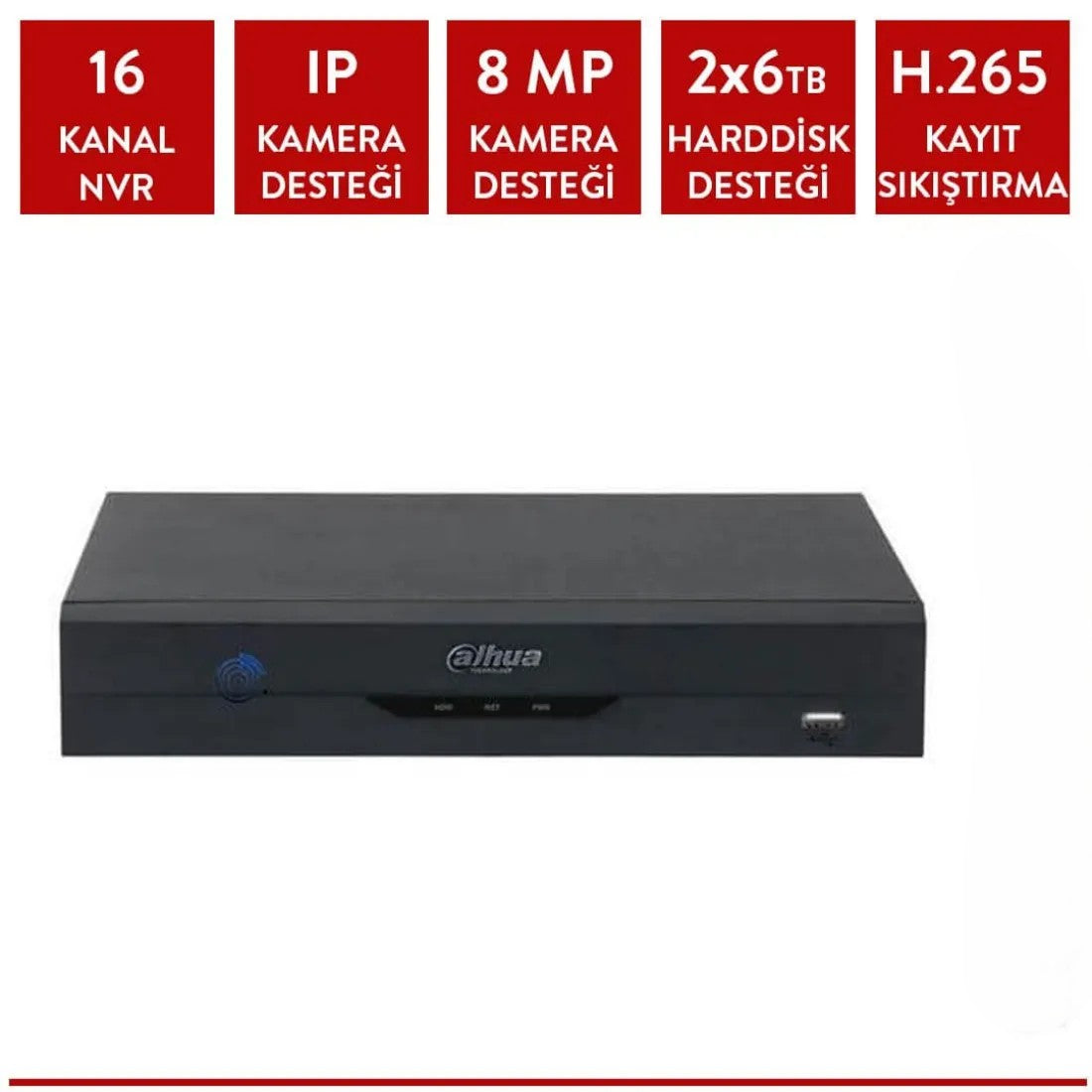 Dahua NVR4216-16P-4KS2/L 16 Kanal Poe' li Nvr Kayıt Cihazı