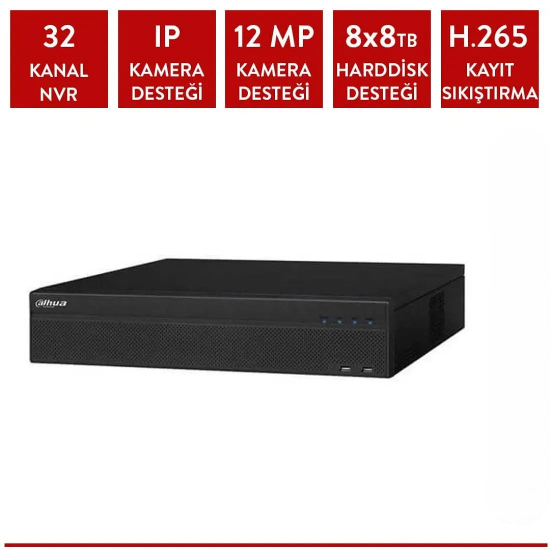 Dahua NVR608-32-4KS2 32 Kanal 4K Nvr Kayıt Cihazı