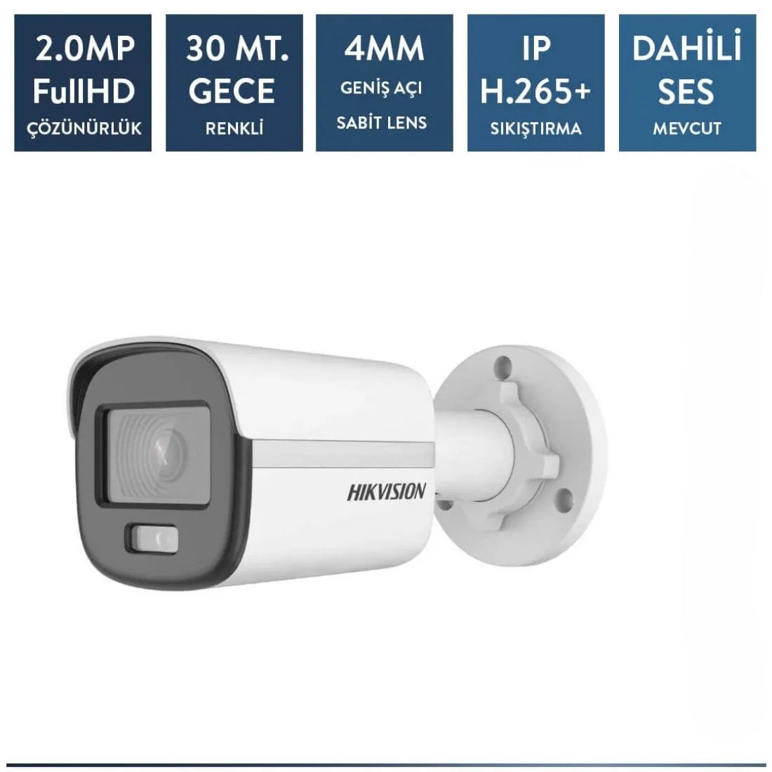 Hikvision DS-2CD1027G0-LUF 2mp ip ColorVu Bullet Kamera