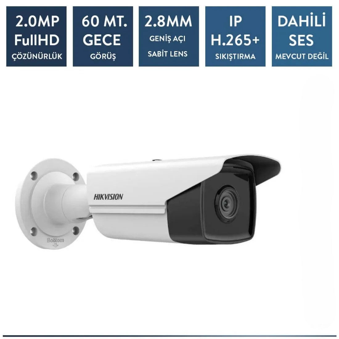 Hikvision DS-2CD2T23G2-2I 2mp AcuSense ip IR Bullet Kamera