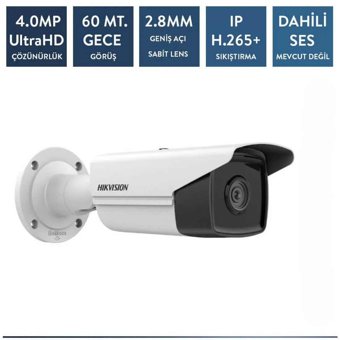 Hikvision DS-2CD2T43G2-2I 4mp AcuSense ip IR Bullet Kamera