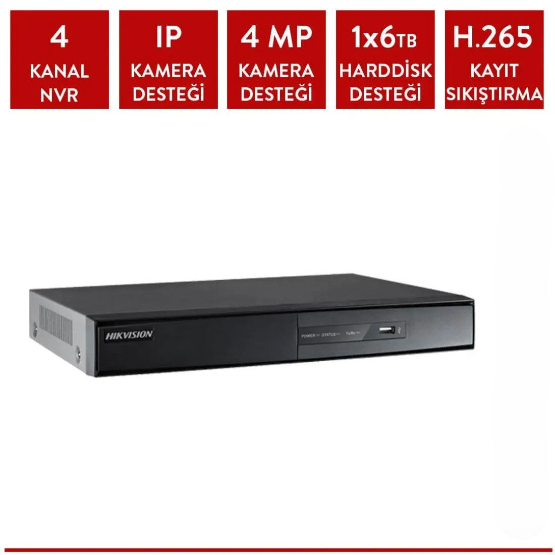 Hikvision DS-7104NI-Q1/M 4 Kanal Nvr Kayıt Cihazı