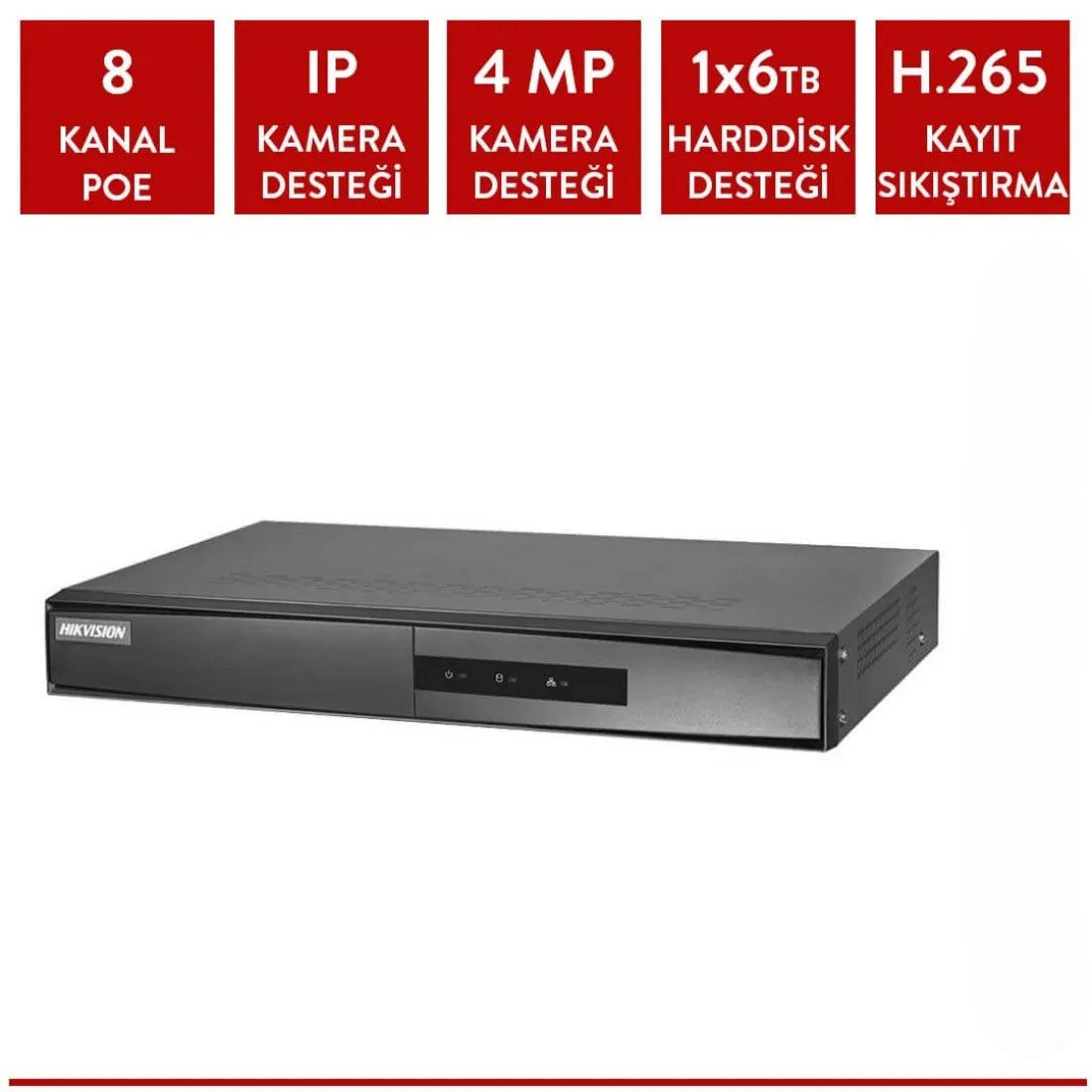 Hikvision DS-7108NI-Q1/8P/M 8 Kanal Poe' li Nvr Kayıt Cihazı