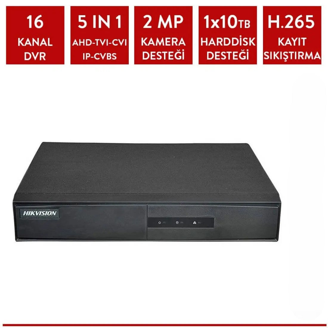 Hikvision DS-7216HGHI-F1 16 Kanal DVR Kayıt Cihazı