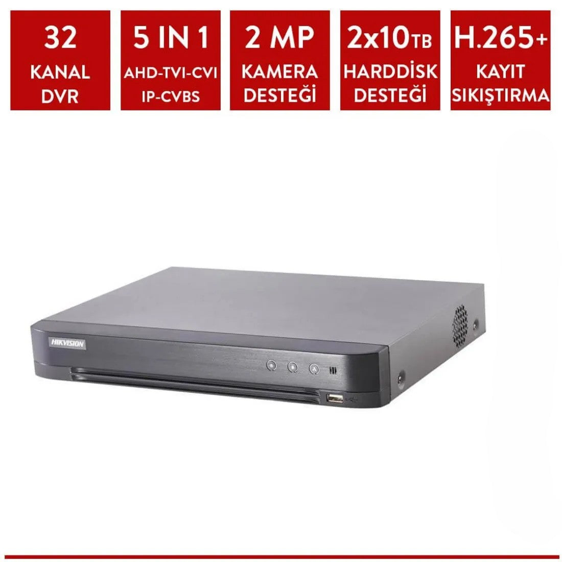 Hikvision DS-7232HQHI-K2 32 Kanal DVR Kayıt Cihazı