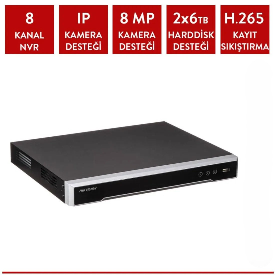 Hikvision DS-7608NI-Q2 8 Kanal Nvr Kayıt Cihazı
