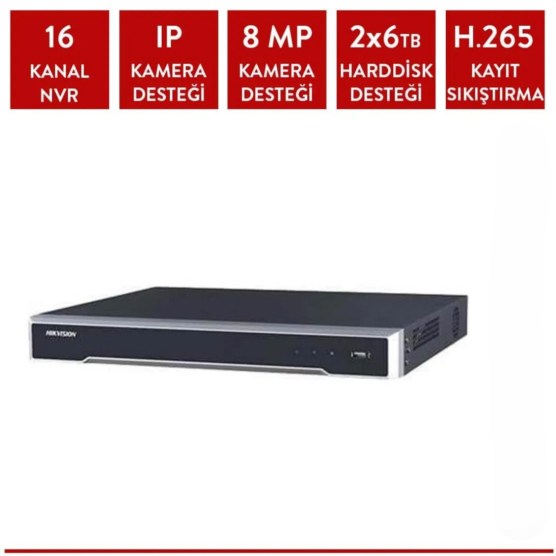 Hikvision DS-7616NI-Q2 16 Kanal Nvr Kayıt Cihazı