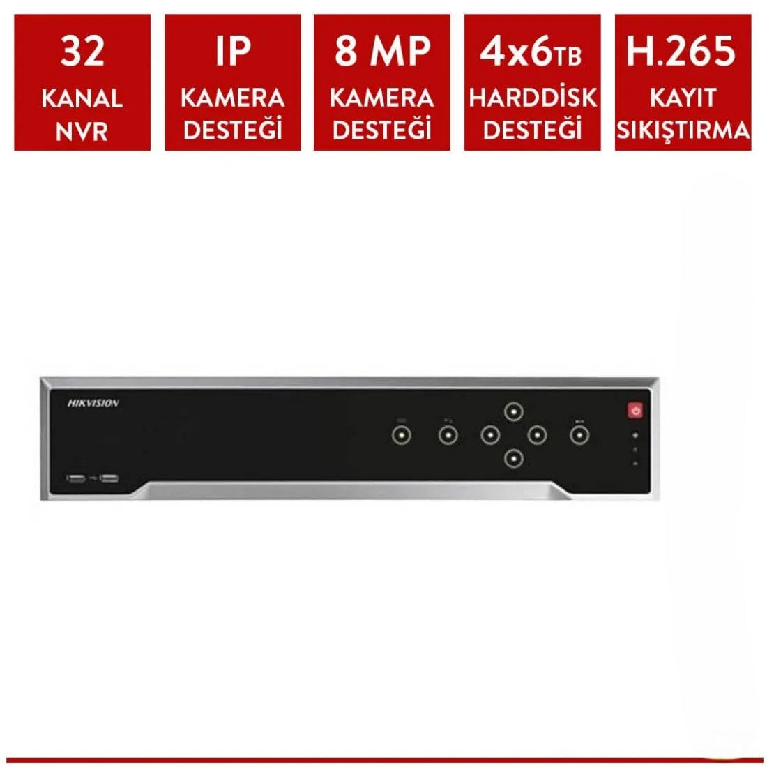 Hikvision DS-7732NI-K4 32 Kanal Nvr Kayıt Cihazı