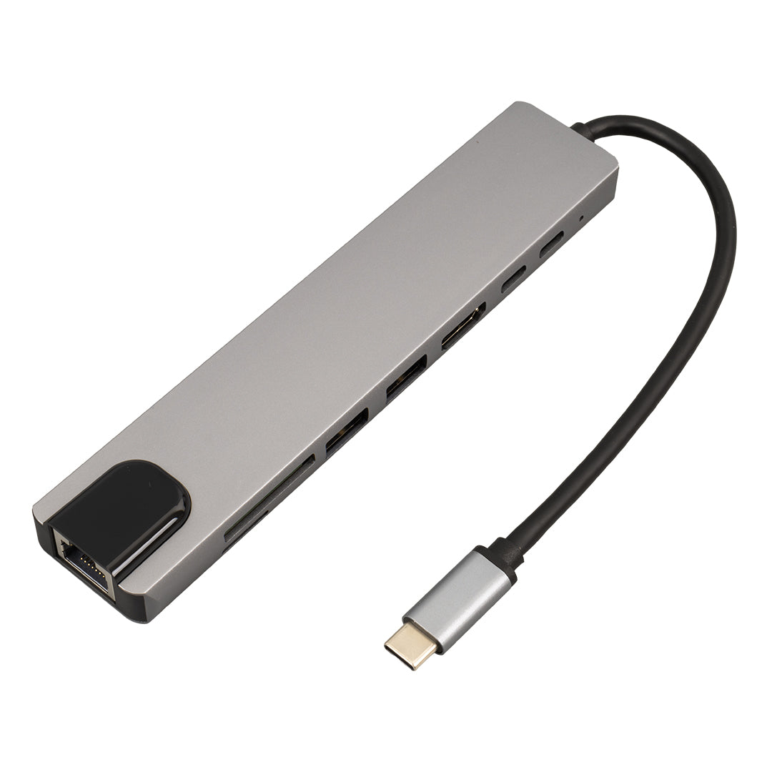 TYPE-C 8IN1 HDMI COK FONKSIYONLU USB 3.0 DOCK STATION
