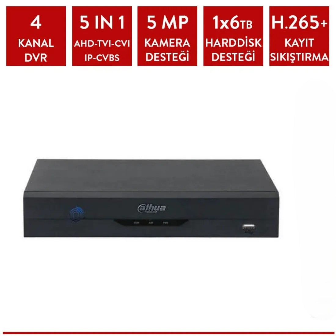 Dahua XVR5104HS-I3 4 Kanal XVR Kayıt Cihazı
